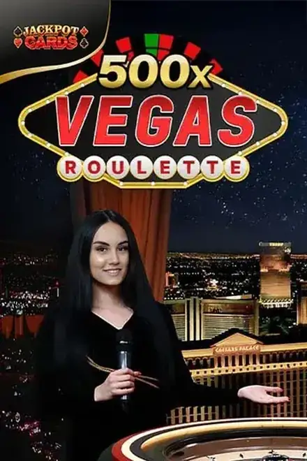 Mesa en directo de Vegas Roulette 500x y su tapete con aires de Nevada