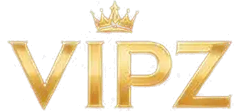 Logotipo de Vipz Casino, monograma dorado coronado